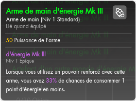 Bonus d'économie de points d'énergie
